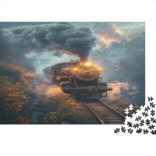 Zug Rätsel Für Erwachsene |Reiselandschaft| Familienspaß-Puzzles 1000pcs (75x50cm) von kaiyun