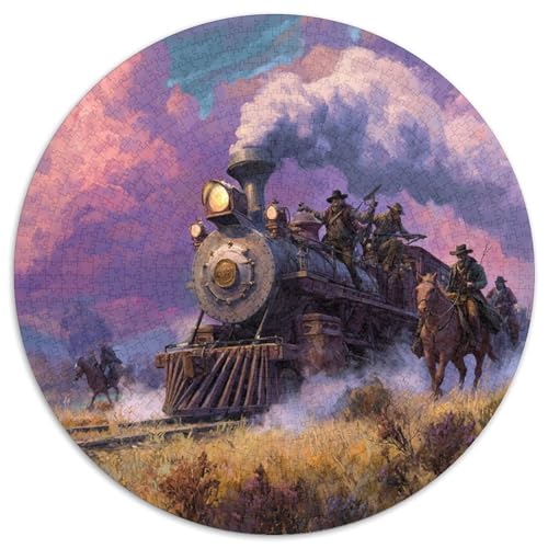 Zug im Westernstil Puzzle 1000 Teile, Lernspiel, Unmöglich, Anspruchsvolles Spielzeug Für Erwachsene Und Kinder Ab 14 Jahren 1000pcs (67.5x67.5cm) von kaiyun