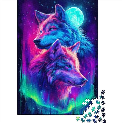 Zwei Wölfe Puzzle 1000 Teile, Lernspiel, Unmöglich Milchstraße und Polarlicht, Anspruchsvolles Spielzeug Für Erwachsene Und Kinder Ab 14 Jahren 38x26cm/1000pcs Zwei Wölfe Puzzle 1000 Teile, Lernspiel, Unmöglich Milchstraße und Polarlicht, Anspruchsvolles Spielzeug Für Erwachsene Und Kinder Ab 14 Jahren 38x26cm/1000pcs von kaiyun