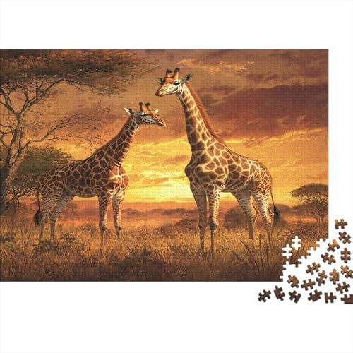 Zwei majestätische Giraffen 1000pcs (75x50cm) Puzzles, Die Für Erwachsene Und Personen Ab 14 Jahren Geeignet Sind Beautiful Afrikanische Savanne von kaiyun