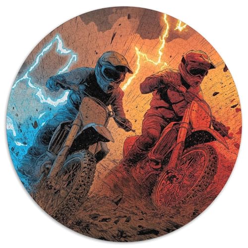 Zwei schlammige Motocross-Fahrer 1000pcs (67.5x67.5cm) Erwachsenenpuzzle - DIY-Puzzlespielzeug von kaiyun