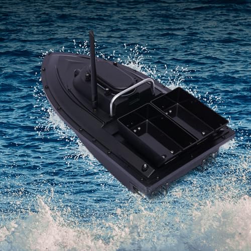 kangten Futterboot, RC Fischköder Boot mit 2 Unabhängigen Köderfächern Cruise Köderboot Kabellos Angelköder Fischfinder Ferngesteuertes Boot 5200mAh 500M von kangten