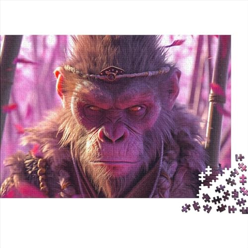Monkey King Puzzle Für Erwachsene 1000 Teile Animal Myths Geburtstag Family Challenging Games Educational Game Wohnkultur Stress Relief Toy 1000pcs (75x50cm) von karMalucky