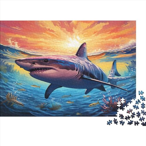 Sharks 1000 Teile Cool Animal Puzzles Für Erwachsene Educational Game Geburtstag Family Challenging Games Home Decor Stress Relief 1000pcs (75x50cm) von karMalucky