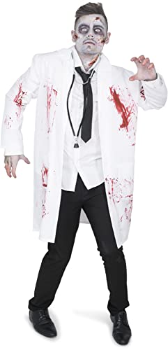 Generique Zombie-Arzt-Herrenkostüm Weiss-rot - L Generique Zombie-Arzt-Herrenkostüm Weiss-rot - L von karnivalcostumes
