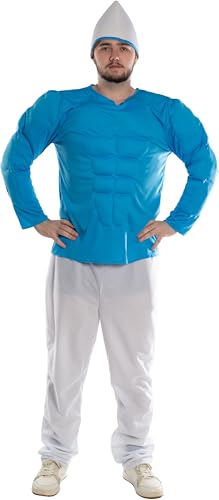 Karnival Costumes Muskulöser Mann Kostüm, Herren Kostüm Blau, Muskulöser Anzug - Blau/Weiß - Größe XL Karnival Costumes Muskulöser Mann Kostüm, Herren Kostüm Blau, Muskulöser Anzug - Blau/Weiß - Größe XL von karnivalcostumes