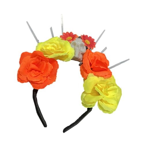 Halloween-Stirnbänder, Mexikaner, Blumenkronen, Stirnband, Karneval, Kopfbedeckung, Cosplay, Kopfbedeckung, Tag der Toten Halloween-Stirnbänder, Mexikaner, Blumenkronen, Stirnband, Karneval, Kopfbedeckung, Cosplay, Kopfbedeckung, Tag der Toten von karuisi