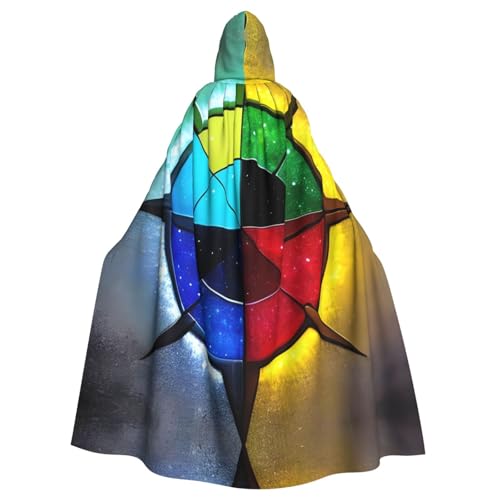 Cosplay-Umhang für Erwachsene, 160 cm, Halloween, langer Glanz in alle Richtungen, Hexe, Kapuzenmantel, Umhang, Outfit für Party Cosplay-Umhang für Erwachsene, 160 cm, Halloween, langer Glanz in alle Richtungen, Hexe, Kapuzenmantel, Umhang, Outfit für Party von kastiong