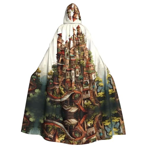 Cosplay-Umhang für Erwachsene, 160 cm, Kostüm, Halloween, langes Traumschloss, Hexe, Kapuzenmantel, Umhang, Outfit für Party Cosplay-Umhang für Erwachsene, 160 cm, Kostüm, Halloween, langes Traumschloss, Hexe, Kapuzenmantel, Umhang, Outfit für Party von kastiong