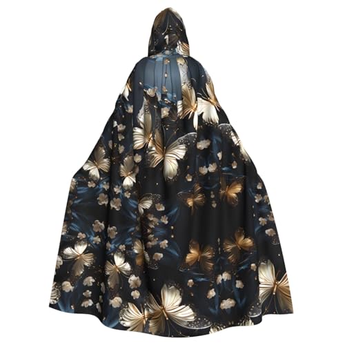 Goldene weiße Schmetterlinge, schwarz, elegante Kapuzenumhänge für Erwachsene für Halloween-Partys und Motto-Kostüme – stilvolle Party-Dekorationen, Kapuzenmantel, Umhang Outfit für Party Goldene weiße Schmetterlinge, schwarz, elegante Kapuzenumhänge für Erwachsene für Halloween-Partys und Motto-Kostüme – stilvolle Party-Dekorationen, Kapuzenmantel, Umhang Outfit für Party von kastiong