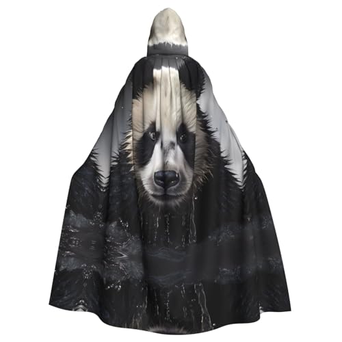 Panda im Wasser Elegante Kapuzenumhänge für Erwachsene für Halloween-Partys und Motto-Kostüme - Stilvolle Partydekorationen von kastiong