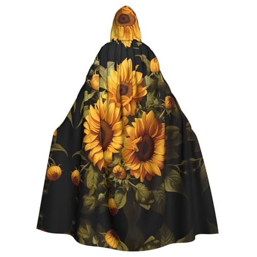 The Yellow Sunflower Elegante Kapuzenumhänge für Erwachsene für Halloween-Partys und Motto-Kostüme - Stilvolle Partydekorationen von kastiong