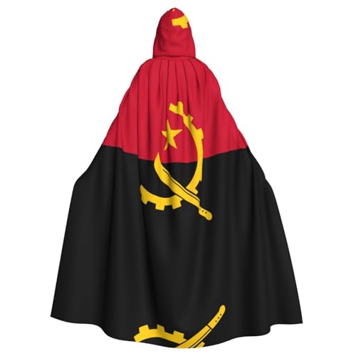 kastiong Cosplay-Umhang für Erwachsene, 160 cm, Halloween, lange Angola-Flagge, Hexe, Kapuzenmantel, Umhang, Outfit für Party kastiong Cosplay-Umhang für Erwachsene, 160 cm, Halloween, lange Angola-Flagge, Hexe, Kapuzenmantel, Umhang, Outfit für Party von kastiong