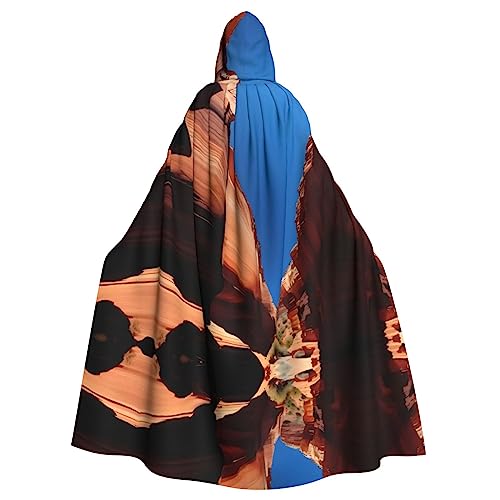 kastiong Cosplay-Umhang für Erwachsene, 160 cm, Halloween, lange Schlucht, Landschaft, Hexe, Kapuzenmantel, Umhang, Outfit für Party kastiong Cosplay-Umhang für Erwachsene, 160 cm, Halloween, lange Schlucht, Landschaft, Hexe, Kapuzenmantel, Umhang, Outfit für Party von kastiong