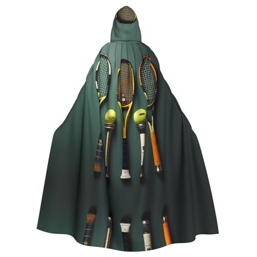 kastiong Cosplay-Umhang für Erwachsene, 160 cm, Halloween, lange Tennisbälle und Schläger, Hexe, Kapuzenmantel, Umhang, Outfit für Party kastiong Cosplay-Umhang für Erwachsene, 160 cm, Halloween, lange Tennisbälle und Schläger, Hexe, Kapuzenmantel, Umhang, Outfit für Party von kastiong