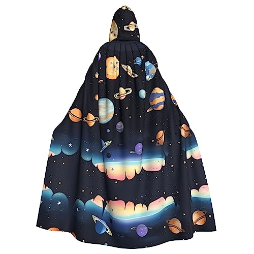 kastiong Cosplay-Umhang für Erwachsene, 160 cm, Kostüm, Halloween, lang, Saturn, Jupiter, Erde, Hexe, Kapuzenmantel, Umhang, Outfit für Party kastiong Cosplay-Umhang für Erwachsene, 160 cm, Kostüm, Halloween, lang, Saturn, Jupiter, Erde, Hexe, Kapuzenmantel, Umhang, Outfit für Party von kastiong