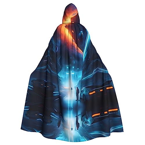 kastiong Cosplay-Umhang für Erwachsene, 160 cm, Kostüm, Halloween, lang, Science-Fiction, Zukunft, Hexe, Kapuzenmantel, Umhang, Outfit für Party kastiong Cosplay-Umhang für Erwachsene, 160 cm, Kostüm, Halloween, lang, Science-Fiction, Zukunft, Hexe, Kapuzenmantel, Umhang, Outfit für Party von kastiong