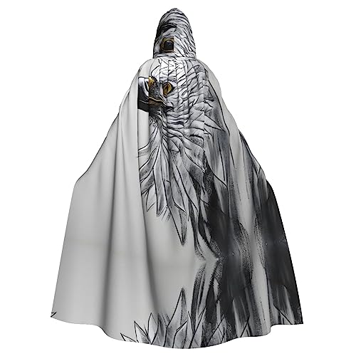 kastiong Cosplay-Umhang für Erwachsene, 160 cm, Kostüm, Halloween, lang, Skizzieren eines Adlers, Hexe, Kapuzenmantel, Umhang, Outfit für Party kastiong Cosplay-Umhang für Erwachsene, 160 cm, Kostüm, Halloween, lang, Skizzieren eines Adlers, Hexe, Kapuzenmantel, Umhang, Outfit für Party von kastiong