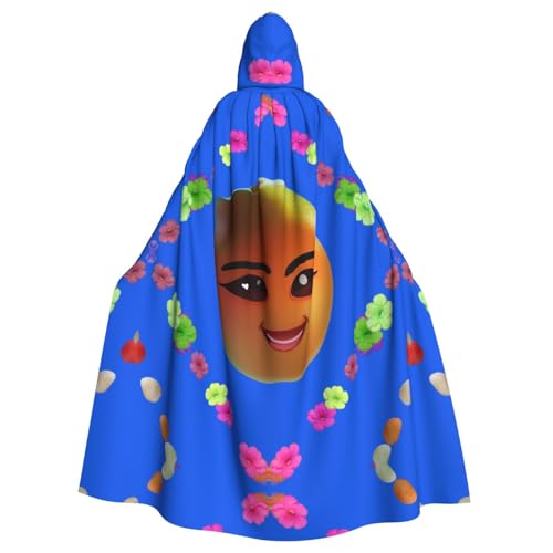 kastiong Cosplay-Umhang für Erwachsene, 160 cm, Kostüm, Halloween, lang, Smiley, gelbe Birne, Hexe, Kapuzenmantel, Umhang, Outfit für Party kastiong Cosplay-Umhang für Erwachsene, 160 cm, Kostüm, Halloween, lang, Smiley, gelbe Birne, Hexe, Kapuzenmantel, Umhang, Outfit für Party von kastiong