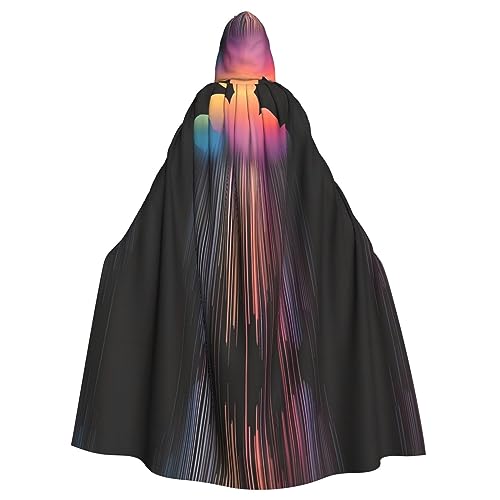 kastiong Cosplay-Umhang für Erwachsene, 160 cm, Kostüm, Halloween, lang, bunt, Regenbogen, Hexe, Kapuzenmantel, Umhang, Outfit für Party kastiong Cosplay-Umhang für Erwachsene, 160 cm, Kostüm, Halloween, lang, bunt, Regenbogen, Hexe, Kapuzenmantel, Umhang, Outfit für Party von kastiong