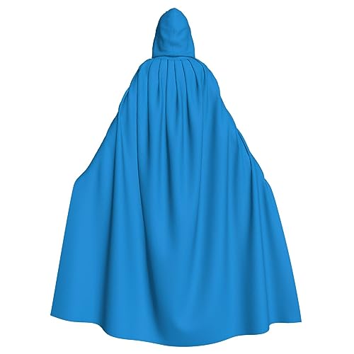 kastiong Cosplay-Umhang für Erwachsene, 160 cm, Kostüm, Halloween, lang, einfarbig, blau, Hexe, Kapuzenmantel, Umhang, Outfit für Party kastiong Cosplay-Umhang für Erwachsene, 160 cm, Kostüm, Halloween, lang, einfarbig, blau, Hexe, Kapuzenmantel, Umhang, Outfit für Party von kastiong