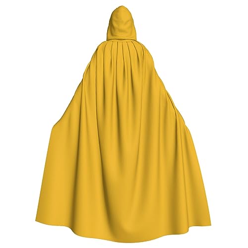 kastiong Cosplay-Umhang für Erwachsene, 160 cm, Kostüm, Halloween, lang, einfarbig, goldfarben, Hexe, Kapuzenmantel, Umhang, Outfit für Party kastiong Cosplay-Umhang für Erwachsene, 160 cm, Kostüm, Halloween, lang, einfarbig, goldfarben, Hexe, Kapuzenmantel, Umhang, Outfit für Party von kastiong