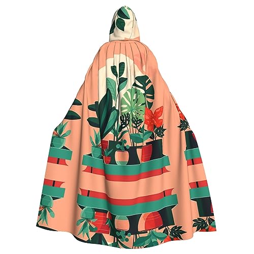 kastiong Cosplay-Umhang für Erwachsene, 160 cm, Kostüm, Halloween, lang, für den Innenbereich, grüne Pflanzen, Hexe, Kapuzenmantel, Umhang, Outfit für Party kastiong Cosplay-Umhang für Erwachsene, 160 cm, Kostüm, Halloween, lang, für den Innenbereich, grüne Pflanzen, Hexe, Kapuzenmantel, Umhang, Outfit für Party von kastiong