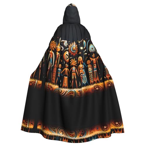 kastiong Cosplay-Umhang für Erwachsene, 160 cm, Kostüm, Halloween, lang, primitives Totem, Hexe, Kapuzenmantel, Umhang, Outfit für Party kastiong Cosplay-Umhang für Erwachsene, 160 cm, Kostüm, Halloween, lang, primitives Totem, Hexe, Kapuzenmantel, Umhang, Outfit für Party von kastiong