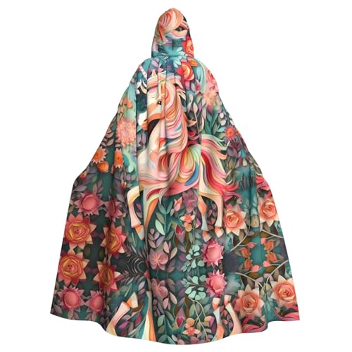 kastiong Cosplay-Umhang für Erwachsene, 160 cm, Kostüm, Halloween, lang, rosa, Papierschnitt, Einhorn-Hexe, Kapuzenmantel, Umhang, Outfit für Party kastiong Cosplay-Umhang für Erwachsene, 160 cm, Kostüm, Halloween, lang, rosa, Papierschnitt, Einhorn-Hexe, Kapuzenmantel, Umhang, Outfit für Party von kastiong