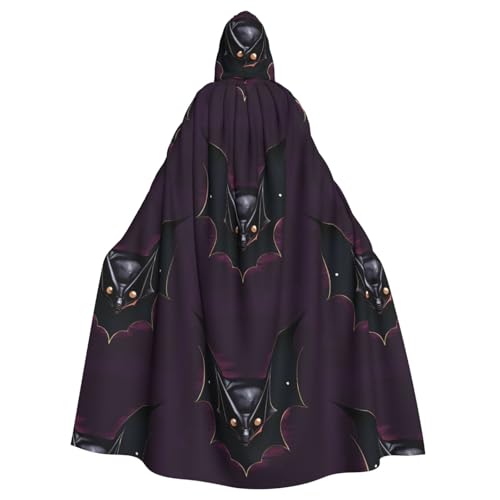 kastiong Cosplay-Umhang für Erwachsene, 160 cm, Kostüm, Halloween, lang, schwarz, Geist, Fledermaus, Hexe, Kapuzenmantel, Umhang, Outfit für Party kastiong Cosplay-Umhang für Erwachsene, 160 cm, Kostüm, Halloween, lang, schwarz, Geist, Fledermaus, Hexe, Kapuzenmantel, Umhang, Outfit für Party von kastiong
