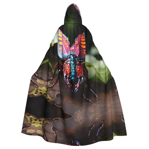 kastiong Cosplay-Umhang für Erwachsene, 160 cm, Kostüm, Halloween, lang, seltsame Insekten, Hexe, Kapuzenmantel, Umhang, Outfit für Party kastiong Cosplay-Umhang für Erwachsene, 160 cm, Kostüm, Halloween, lang, seltsame Insekten, Hexe, Kapuzenmantel, Umhang, Outfit für Party von kastiong