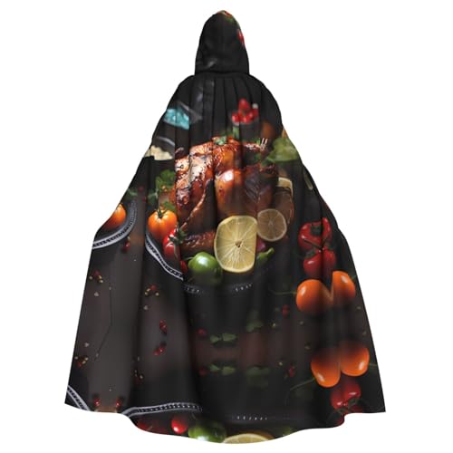 kastiong Cosplay-Umhang für Erwachsene, 160 cm, Kostüm, Halloween, lang, verführerisch, Braten, Truthahn, Hexe, Kapuzenmantel, Umhang, Outfit für Party kastiong Cosplay-Umhang für Erwachsene, 160 cm, Kostüm, Halloween, lang, verführerisch, Braten, Truthahn, Hexe, Kapuzenmantel, Umhang, Outfit für Party von kastiong