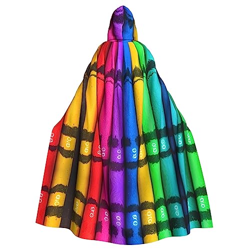 kastiong Cosplay-Umhang für Erwachsene, 160 cm, Kostüm, Halloween, lange Buntstifte, Hexe, Kapuzenmantel, Umhang, Outfit für Party kastiong Cosplay-Umhang für Erwachsene, 160 cm, Kostüm, Halloween, lange Buntstifte, Hexe, Kapuzenmantel, Umhang, Outfit für Party von kastiong