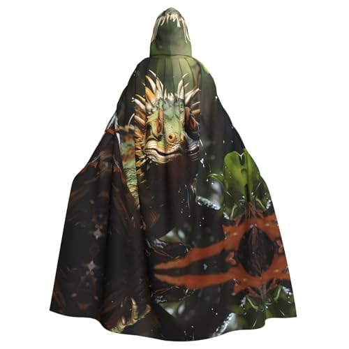 kastiong Cosplay-Umhang für Erwachsene, 160 cm, Kostüm, Halloween, lange Eidechsen, Hexe, Kapuzenmantel, Umhang, Outfit für Party kastiong Cosplay-Umhang für Erwachsene, 160 cm, Kostüm, Halloween, lange Eidechsen, Hexe, Kapuzenmantel, Umhang, Outfit für Party von kastiong