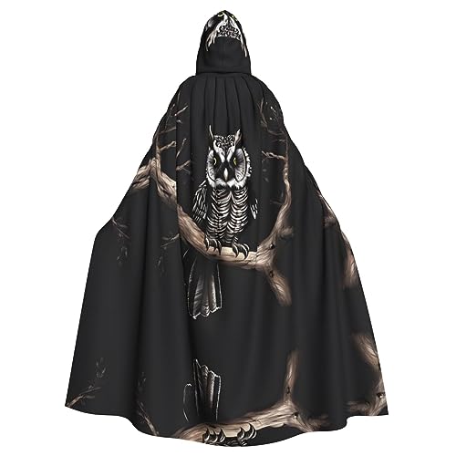 kastiong Cosplay-Umhang für Erwachsene, 160 cm, Kostüm, Halloween, lange Eule, Hexe, Kapuzenmantel, Umhang, Outfit für Party kastiong Cosplay-Umhang für Erwachsene, 160 cm, Kostüm, Halloween, lange Eule, Hexe, Kapuzenmantel, Umhang, Outfit für Party von kastiong