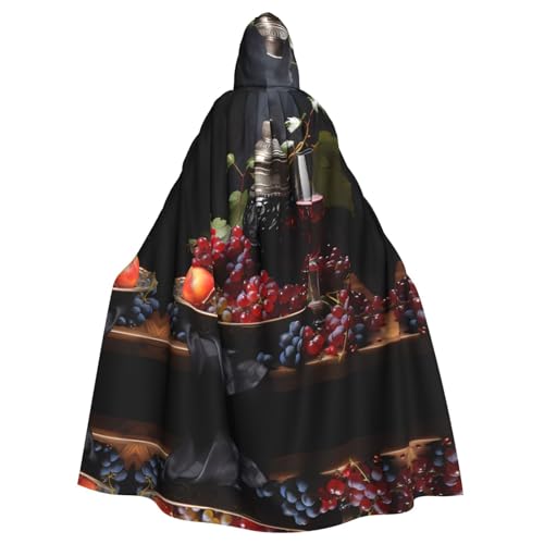 kastiong Cosplay-Umhang für Erwachsene, 160 cm, Kostüm, Halloween, lange Trauben und Wein, Hexe, Kapuzenmantel, Umhang, Outfit für Party kastiong Cosplay-Umhang für Erwachsene, 160 cm, Kostüm, Halloween, lange Trauben und Wein, Hexe, Kapuzenmantel, Umhang, Outfit für Party von kastiong
