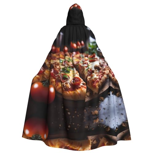 kastiong Cosplay-Umhang für Erwachsene, 160 cm, Kostüm, Halloween, lange verlockende Wurst, Pizza, Hexe, Kapuzenmantel, Umhang, Outfit für Party kastiong Cosplay-Umhang für Erwachsene, 160 cm, Kostüm, Halloween, lange verlockende Wurst, Pizza, Hexe, Kapuzenmantel, Umhang, Outfit für Party von kastiong