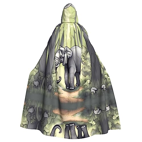 kastiong Cosplay-Umhang für Erwachsene, 160 cm, Kostüm, Halloween, langer Elefant, Hexe, Kapuzenmantel, Umhang, Outfit für Party kastiong Cosplay-Umhang für Erwachsene, 160 cm, Kostüm, Halloween, langer Elefant, Hexe, Kapuzenmantel, Umhang, Outfit für Party von kastiong