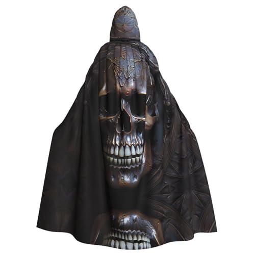 kastiong Cosplay-Umhang für Erwachsene, 160 cm, Kostüm, Halloween, langer kupferfarbener Totenkopf-Hexen-Bademantel, Umhang für Party kastiong Cosplay-Umhang für Erwachsene, 160 cm, Kostüm, Halloween, langer kupferfarbener Totenkopf-Hexen-Bademantel, Umhang für Party von kastiong
