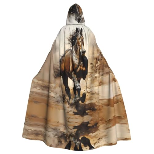 kastiong Cosplay-Umhang für Erwachsene, 160 cm, Kostüm, Halloween, langes Westernpferd, Hexe, Kapuzenmantel, Umhang, Outfit für Party kastiong Cosplay-Umhang für Erwachsene, 160 cm, Kostüm, Halloween, langes Westernpferd, Hexe, Kapuzenmantel, Umhang, Outfit für Party von kastiong