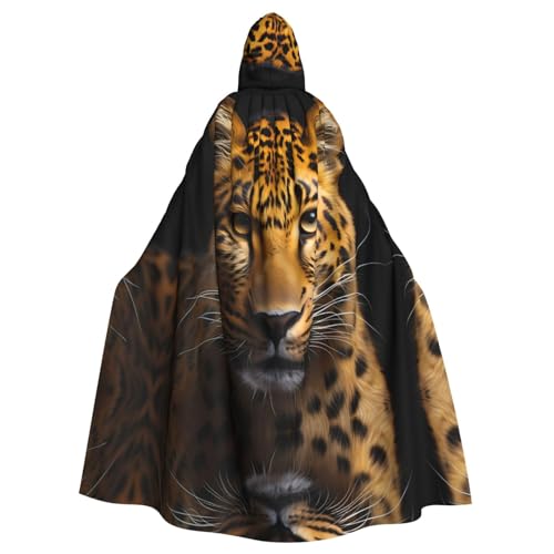 kastiong Cosplay-Umhang für Erwachsene, 160 cm, lang, Leopardenmuster, Hexe, Kapuzenmantel, Umhang für Party kastiong Cosplay-Umhang für Erwachsene, 160 cm, lang, Leopardenmuster, Hexe, Kapuzenmantel, Umhang für Party von kastiong