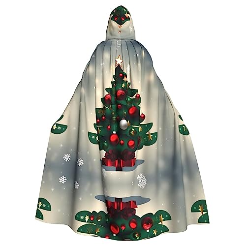 kastiong Cosplay-Umhang für Erwachsene, 160 cm, langes Weihnachtsgeschenk, Baum, Hexe, Kapuzenmantel, Umhang, Outfit für Party kastiong Cosplay-Umhang für Erwachsene, 160 cm, langes Weihnachtsgeschenk, Baum, Hexe, Kapuzenmantel, Umhang, Outfit für Party von kastiong