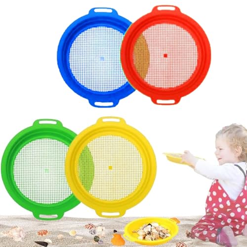 katmerio 4 Stück Strand-Sandsieb-Siebe, Spielzeug-Set, Sand-Strand-Set für Kinder, Sandsieb für Hinterhof, Park, Strand, komplettes Geschenkset für Jungen, Mädchen katmerio 4 Stück Strand-Sandsieb-Siebe, Spielzeug-Set, Sand-Strand-Set für Kinder, Sandsieb für Hinterhof, Park, Strand, komplettes Geschenkset für Jungen, Mädchen von katmerio