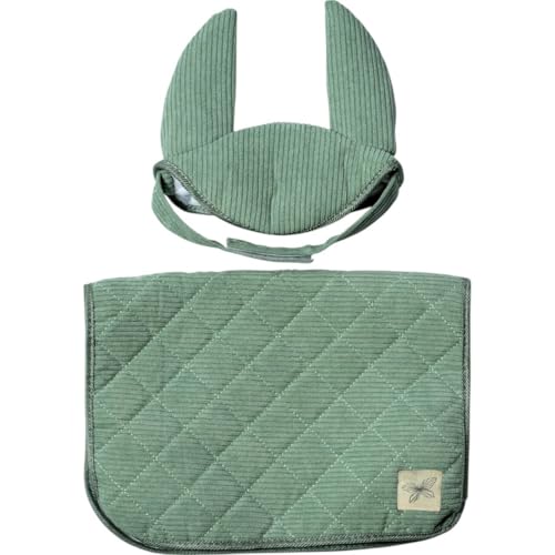 kavalio byAstrup Schabracke und Fliegenhaube Corduroy - Hobby Horse Accessories (Green) von kavalio