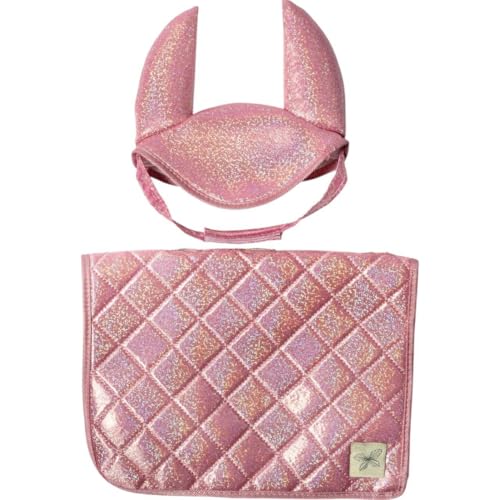 kavalio byAstrup Schabracke und Fliegenhaube Glitter - Hobby Horse Accessories (Pink) von kavalio