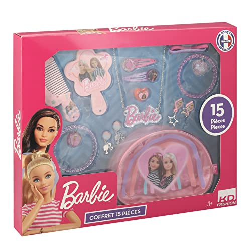 kd fashion - Barbie 15-teiliges Set für Schmuck und Frisurzubehör, für Kinder ab 3 Jahren, T22704FR1 von kd fashion