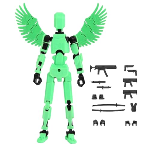 Action-Figuren Mit 2 Flügeln, 3D Modellpuppen Mit Variabler Position, Lernspielzeug Zum Zusammenbauen, Geeignet Als Geburtstagsgeschenk Und Als Sammlerstück Für Den Schreibtisch (Grün) von kdkskss