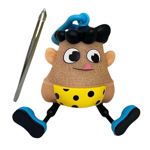 Haarauszupf-Spielzeug, Haarauszupf-Spielzeug Mit Pinzette, Niedlicher Cartoon-Schlüsselanhänger, Originelles Scherz-Rucksack-Anhänger-Accessoire Perfekt Für Kinder, Erwachsene Und Freunde (C) von kdkskss