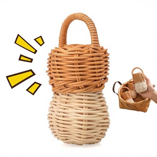 kdkskss Rattan Rasseln, Handgefertigte Handrattan Spielzeugglocke, Handgefertigtes Rasselspielzeug Aus Rattan Birnenförmig Handlich, Beißhilfe Geeignet Langlebig von kdkskss