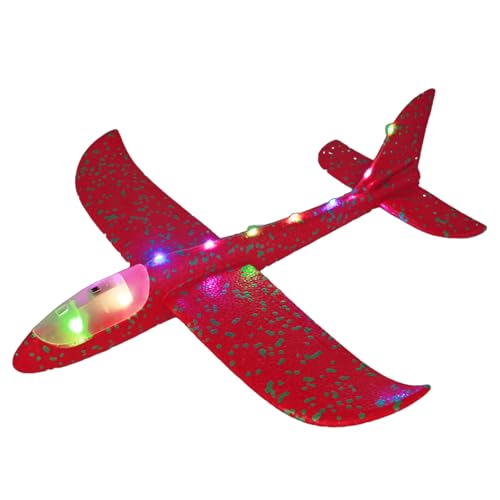 kdkskss Schaumzeugflugzeugleuchte Spielzeug - 48 cm Dreigang Blinkte Licht Im Freien Im Freien Im Freien, Das Schaumstoffflugzeug Mit 10 Farbigen Lichtern Für Die Familie Werfen - Rot kdkskss Schaumzeugflugzeugleuchte Spielzeug - 48 cm Dreigang Blinkte Licht Im Freien Im Freien Im Freien, Das Schaumstoffflugzeug Mit 10 Farbigen Lichtern Für Die Familie Werfen - Rot von kdkskss
